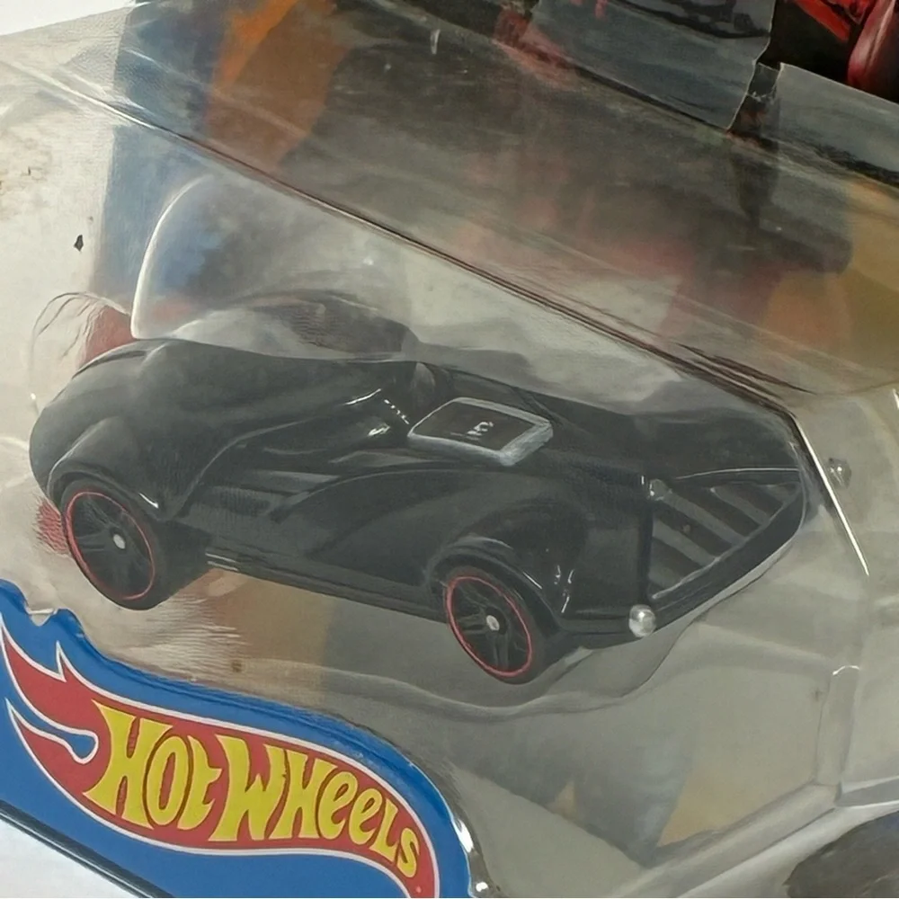 Hot Wheels Star Wars Car Darth Vader Die Cast Black Disney Damaged Box NEW